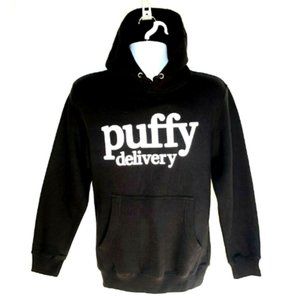 Puffy Delivery Black Pullover Hoodie Sweatshirt Size XS Womens
